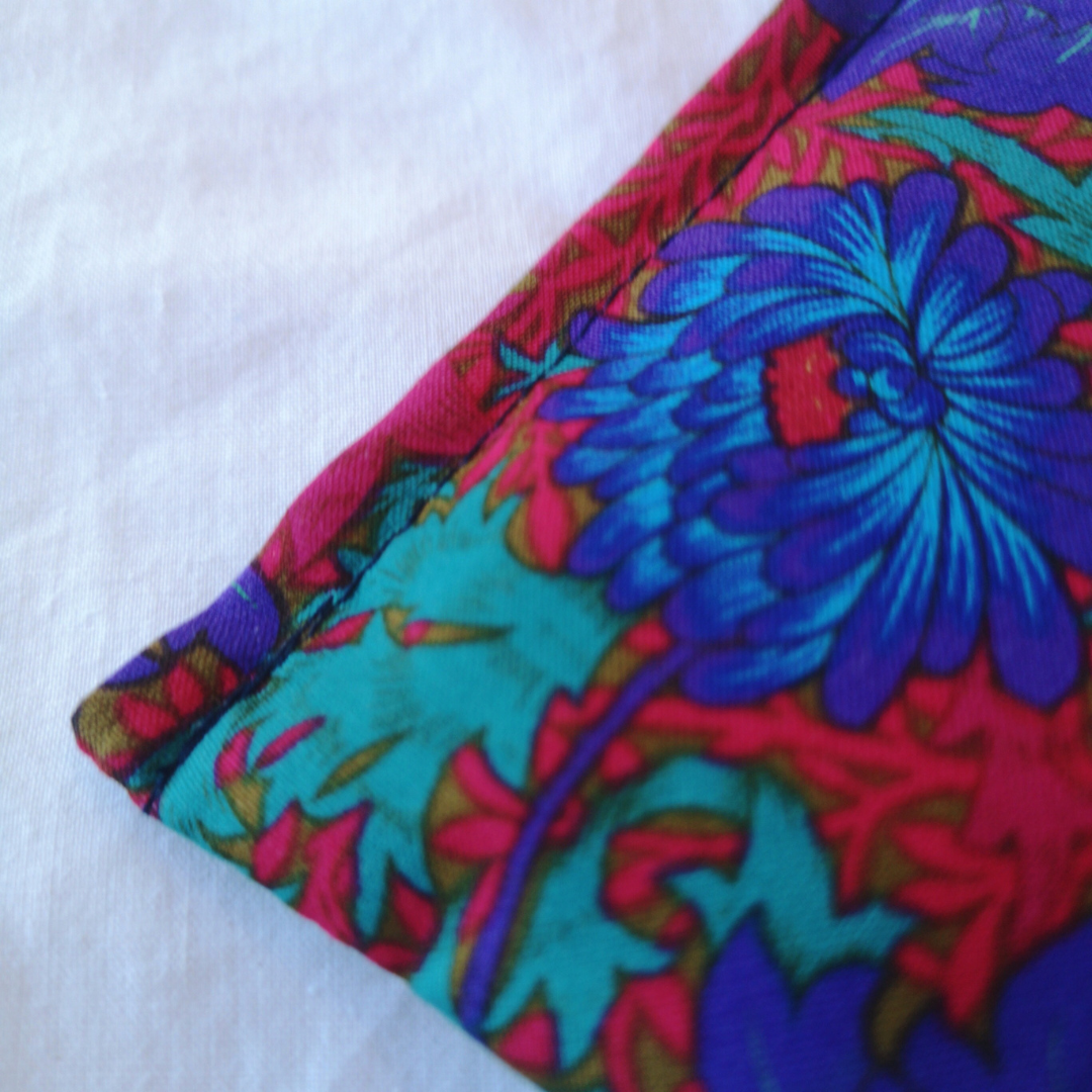 lavender eye pillow kaffe fassett floral fabric detail