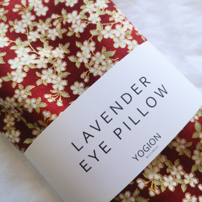 Lavender Eye Pillow - Sakura Cherry Blossom designed by Kyoto Garden metallic gold detail