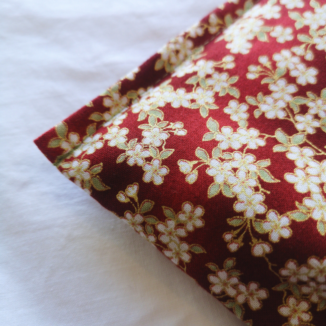 Lavender Eye Pillow - Sakura Cherry Blossom designed by Kyoto Garden metallic gold detail