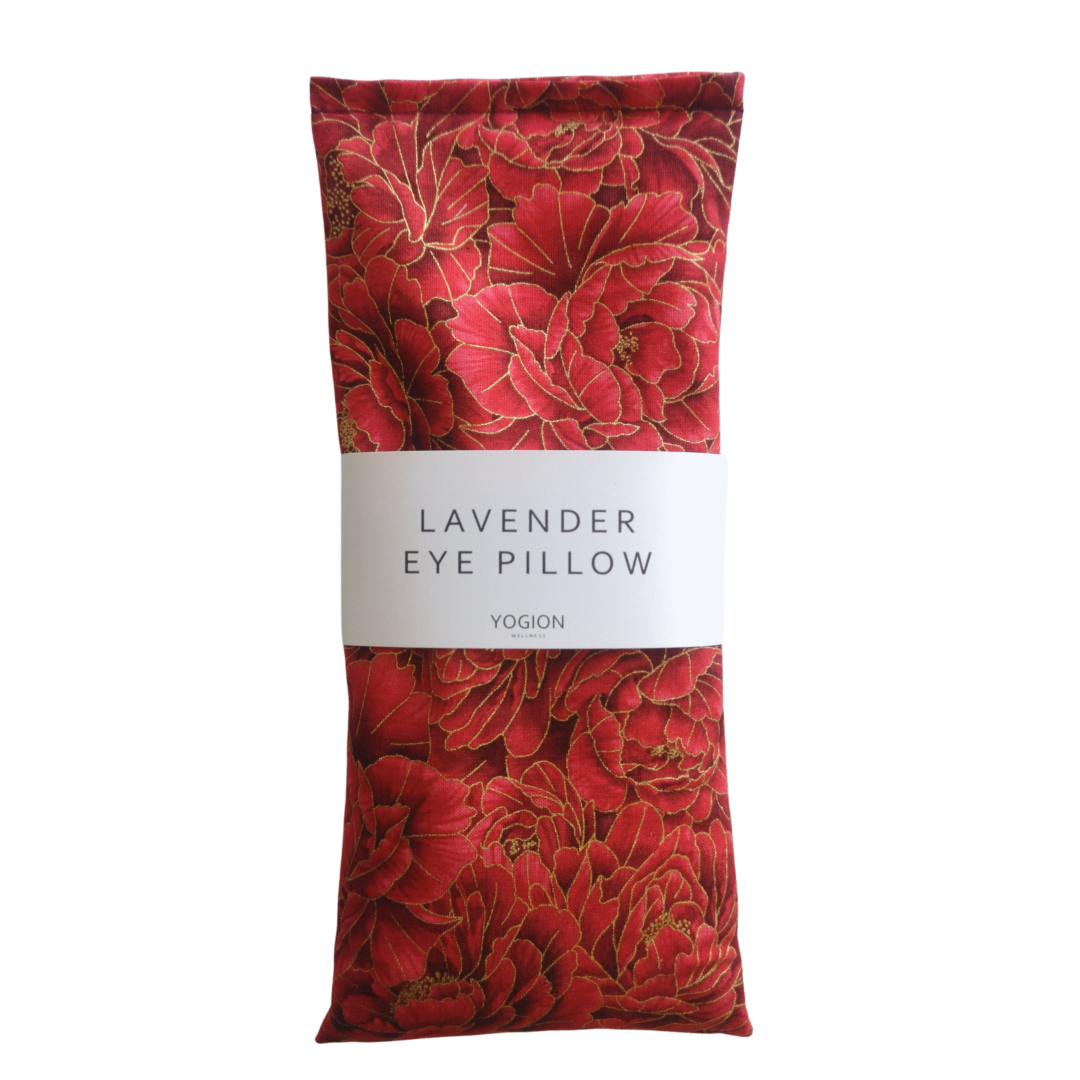 Lavender Eye Pillow Red Peonies Kyoto Garden fabric