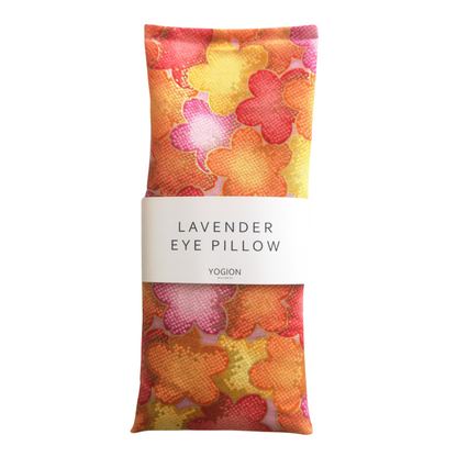 Lavender eye pillow Orange Pink daisies