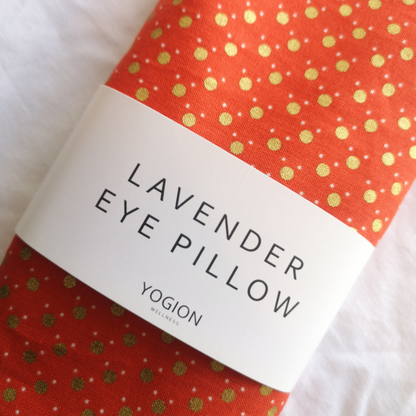 Lavender Eye Pillow - Orange Polka dot