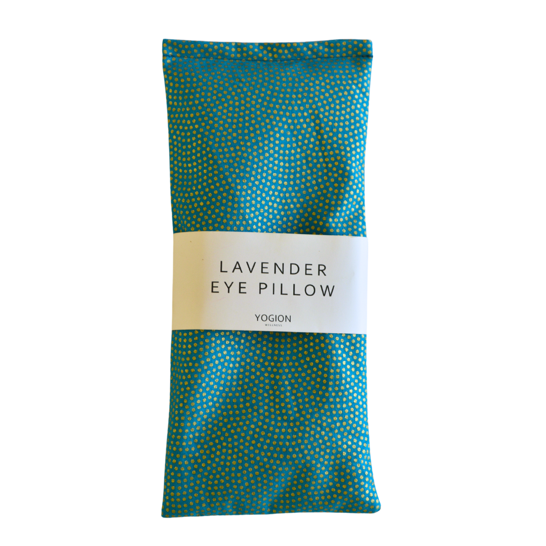 Lavender eye pillow Turquoise gold spots