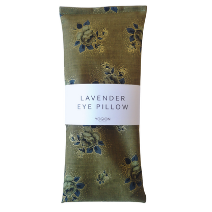 lavender eye pillow vintage roses sage fabric
